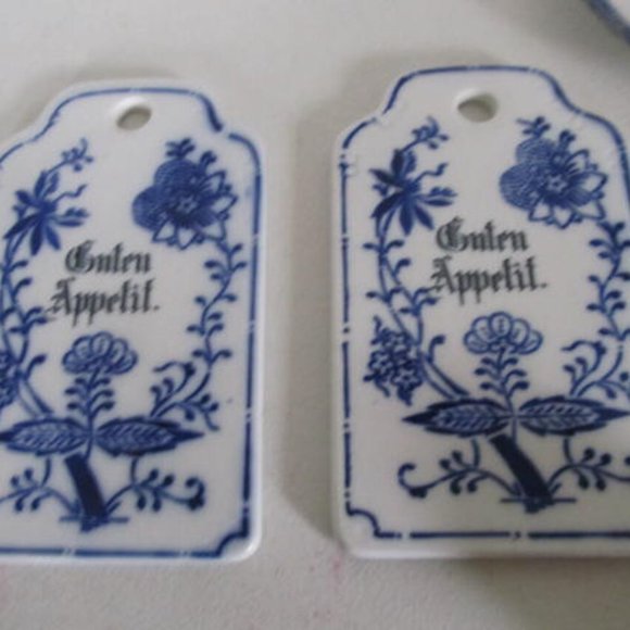Guten Appetit Good Appetite Blue Danube Blue Onion Pattern Blue and White Trivet - Picture 3 of 4